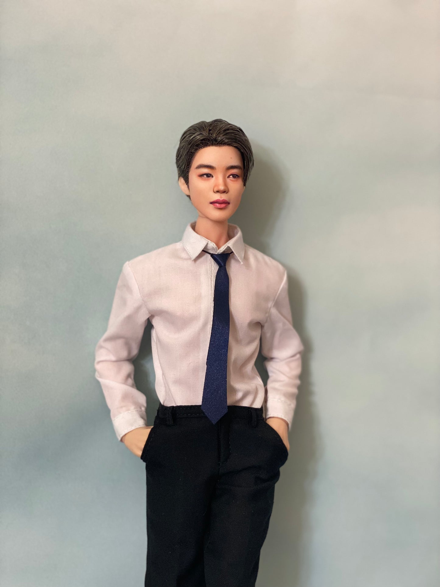 OOAK 12" male doll face repainted