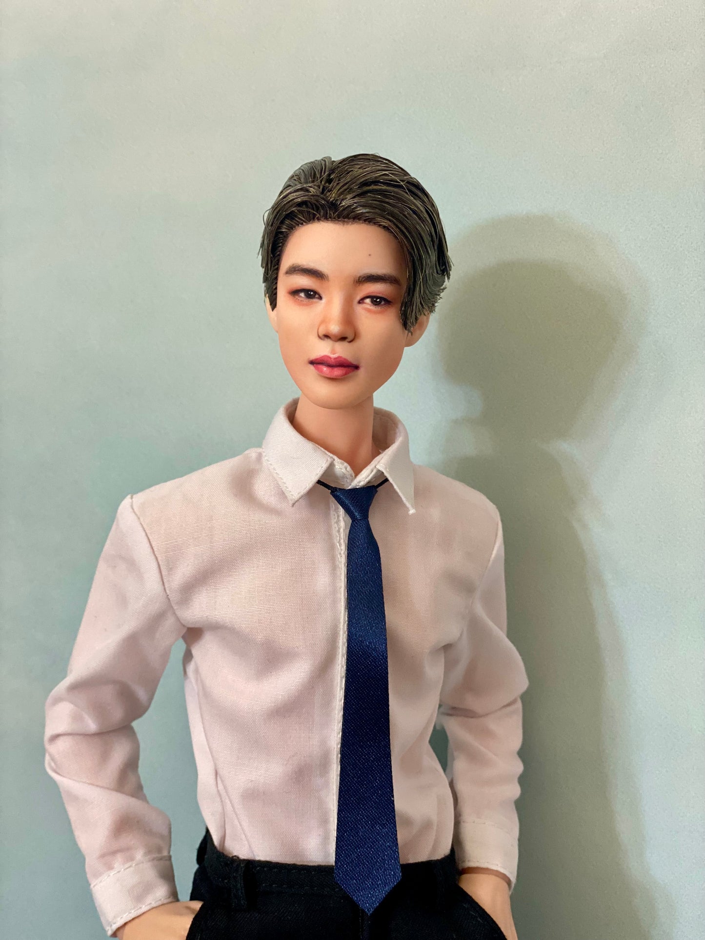 OOAK 12" male doll face repainted