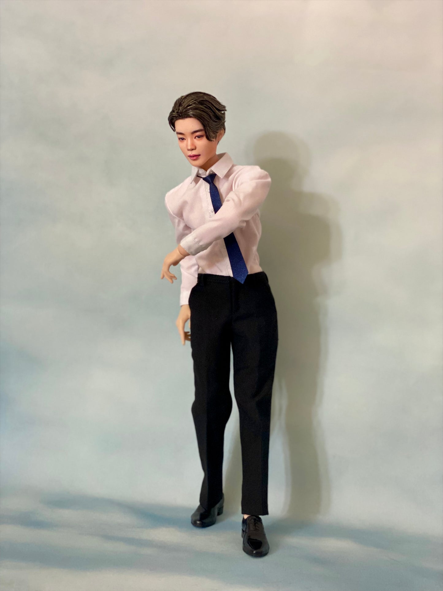 OOAK 12" male doll face repainted