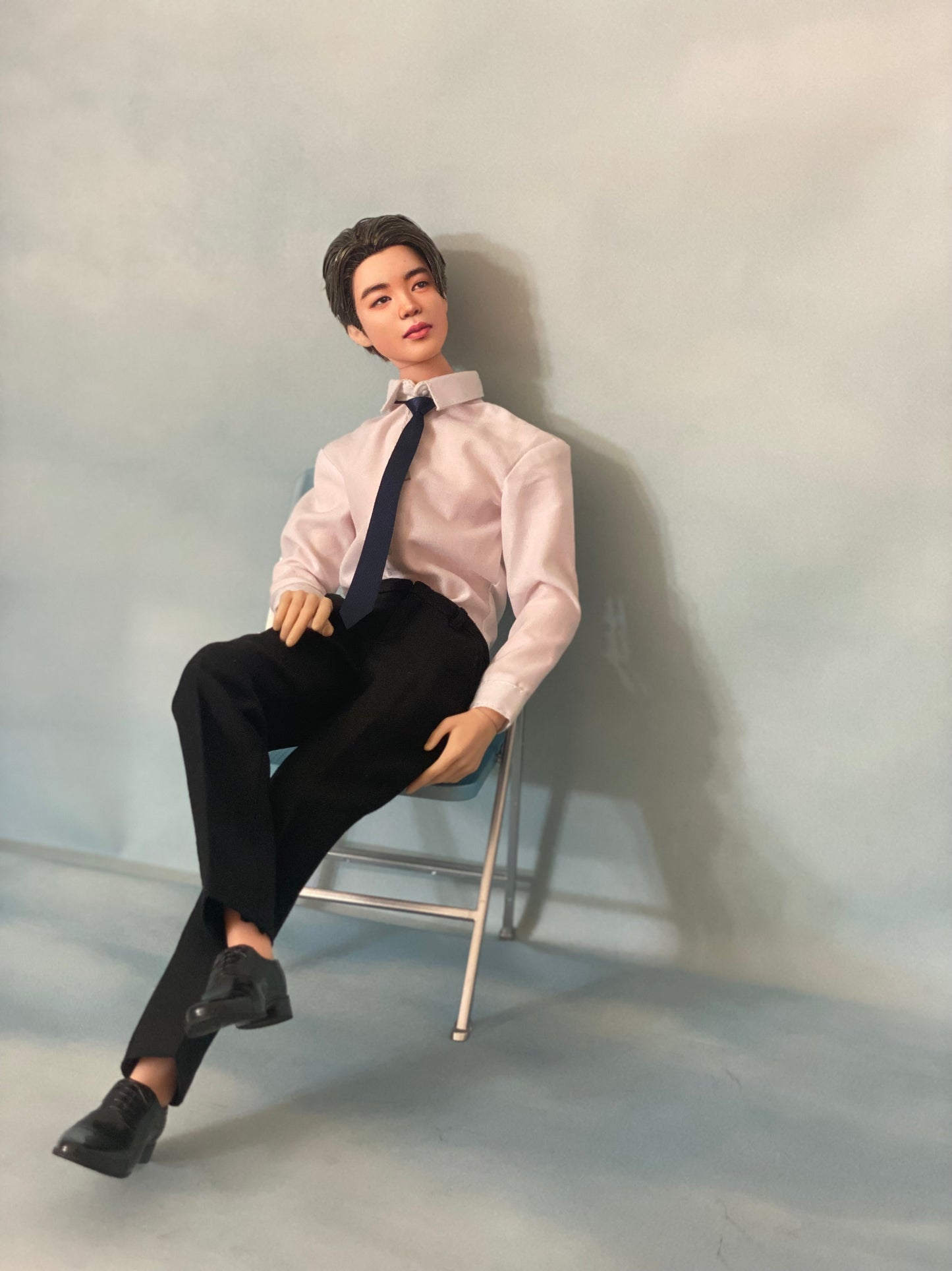 OOAK 12" male doll face repainted