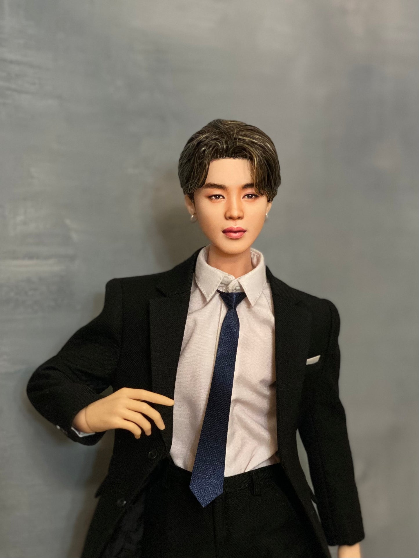 OOAK 12" male doll face repainted