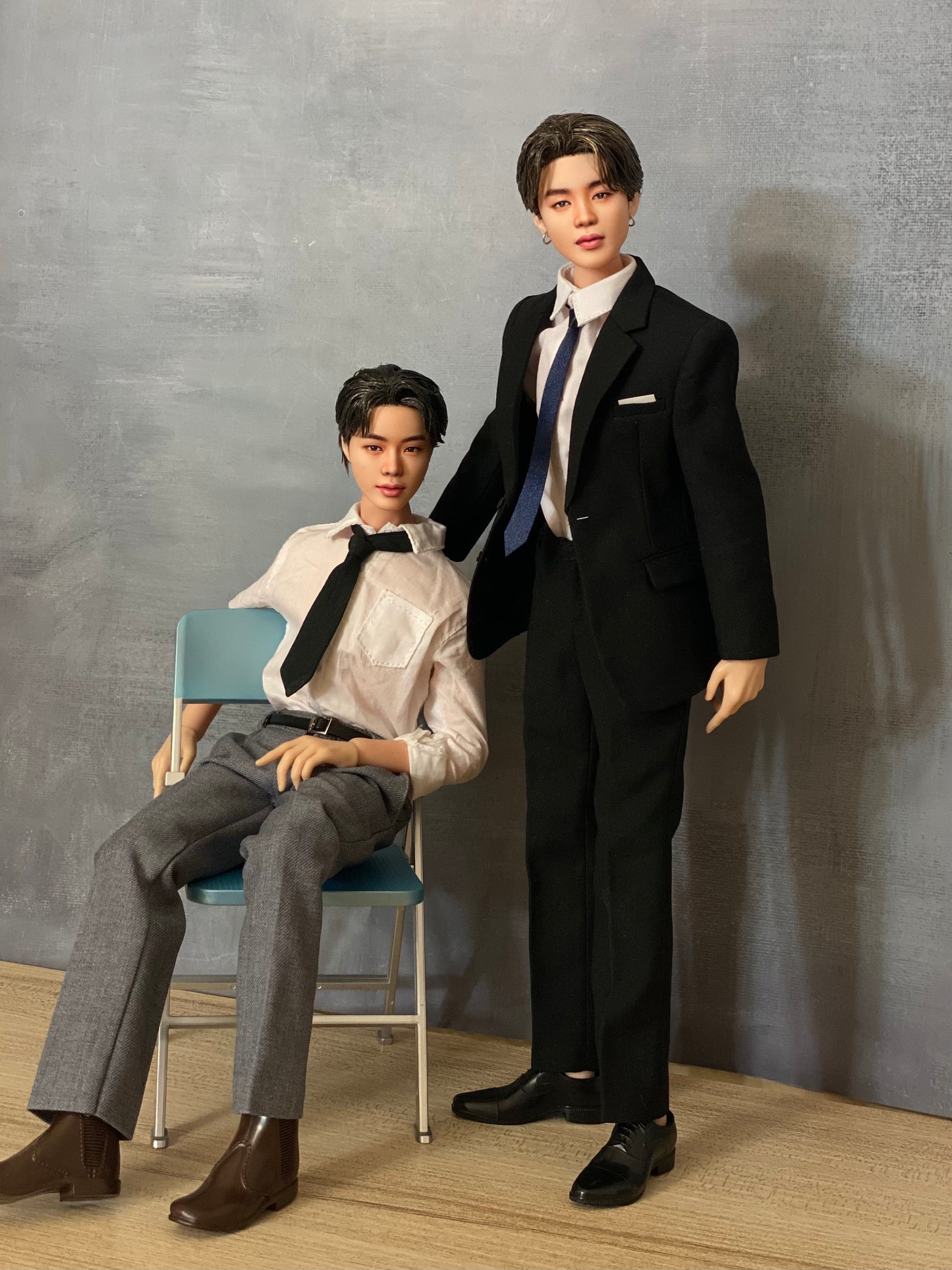 OOAK 12" male doll face repainted