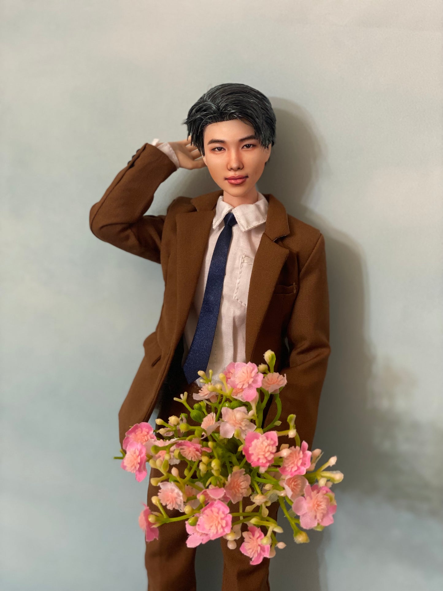 OOAK 12" male doll face repainted