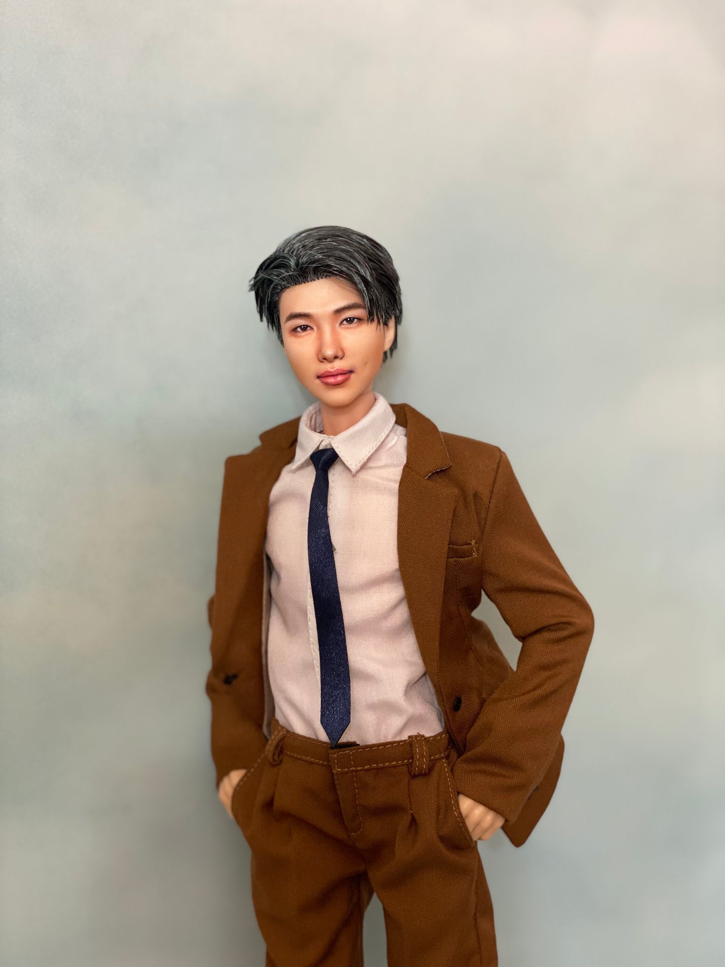 OOAK 12" male doll face repainted