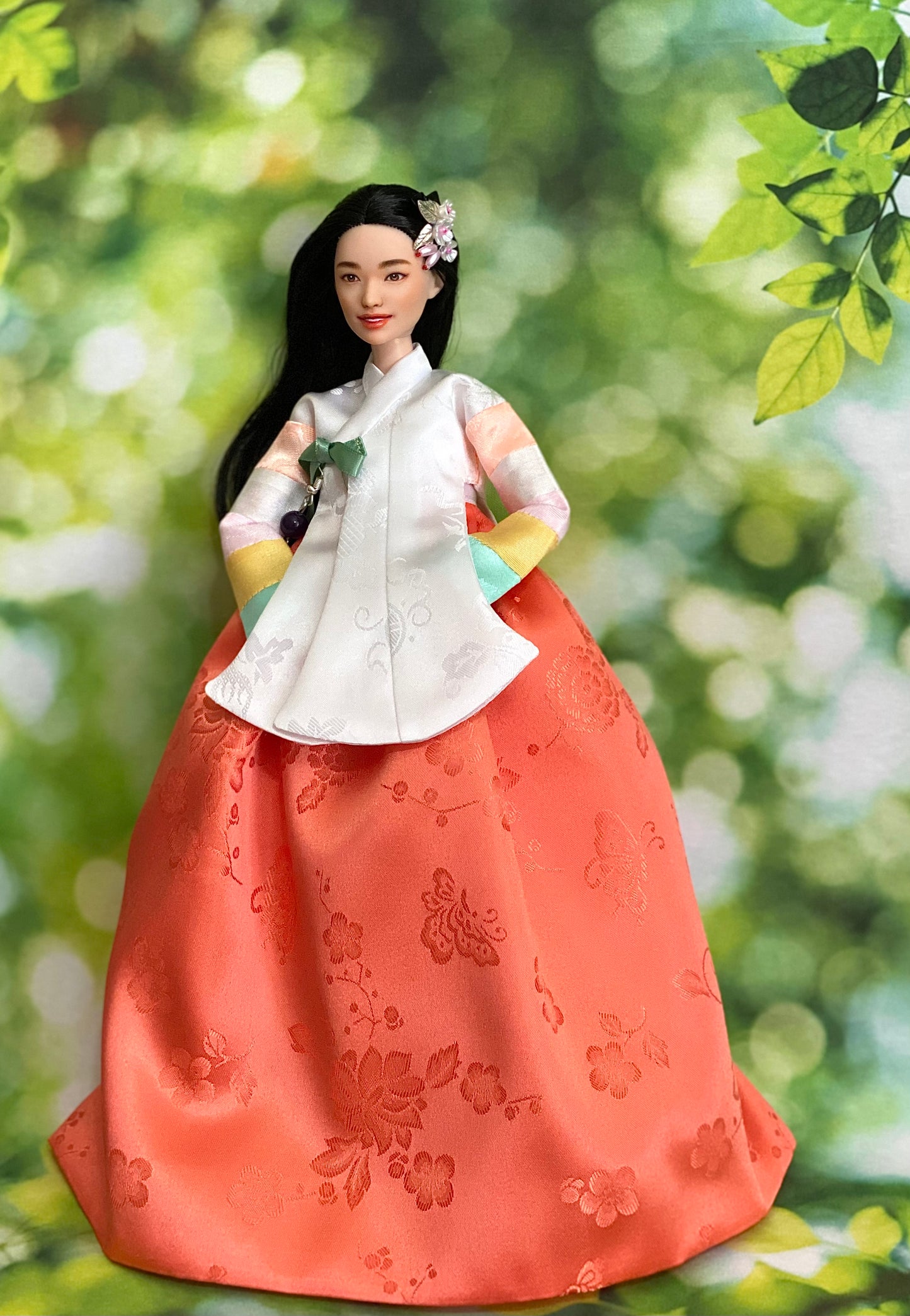 Doll Hanbok for 12"(30cm) doll- Sack dong(rainbow color) Dang-eui Hanbok set