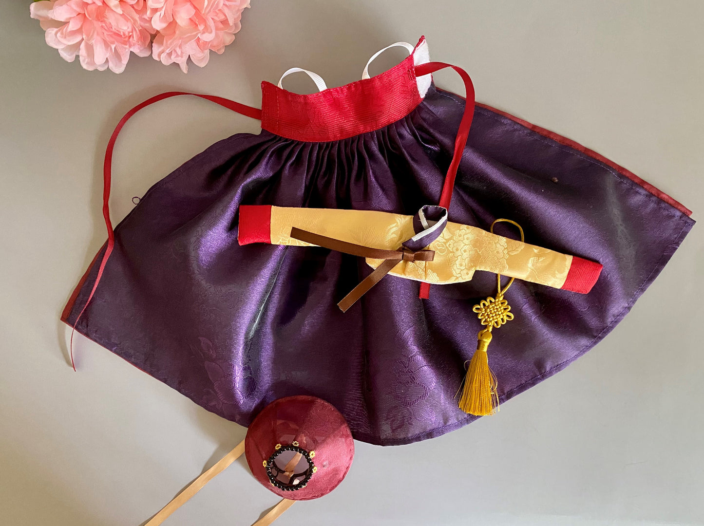 Doll Hanbok for 12"(30cm) doll - Gisaeng(Korean geisha) Hanbok set