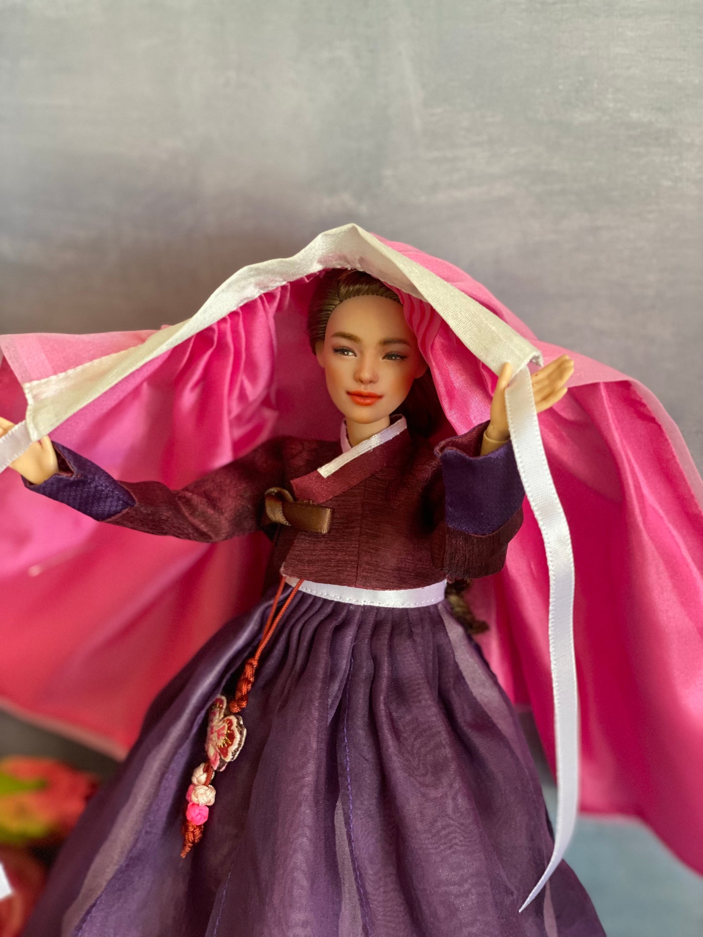 Doll Hanbok for 12"(30cm) doll- Sukechima(the headgear skirt) for Hanbok