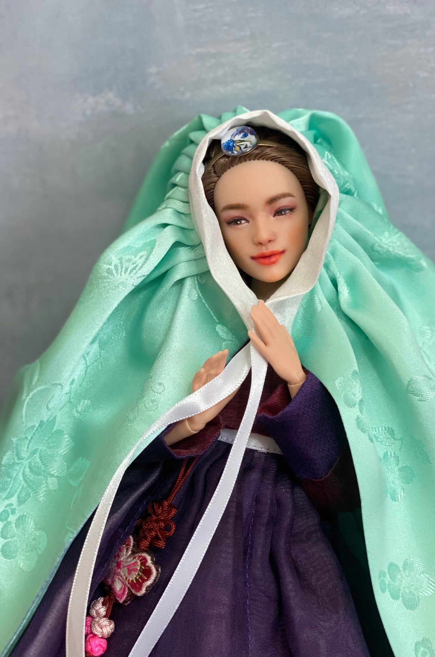 Doll Hanbok for 12"(30cm) doll- Sukechima(the headgear skirt) for Hanbok