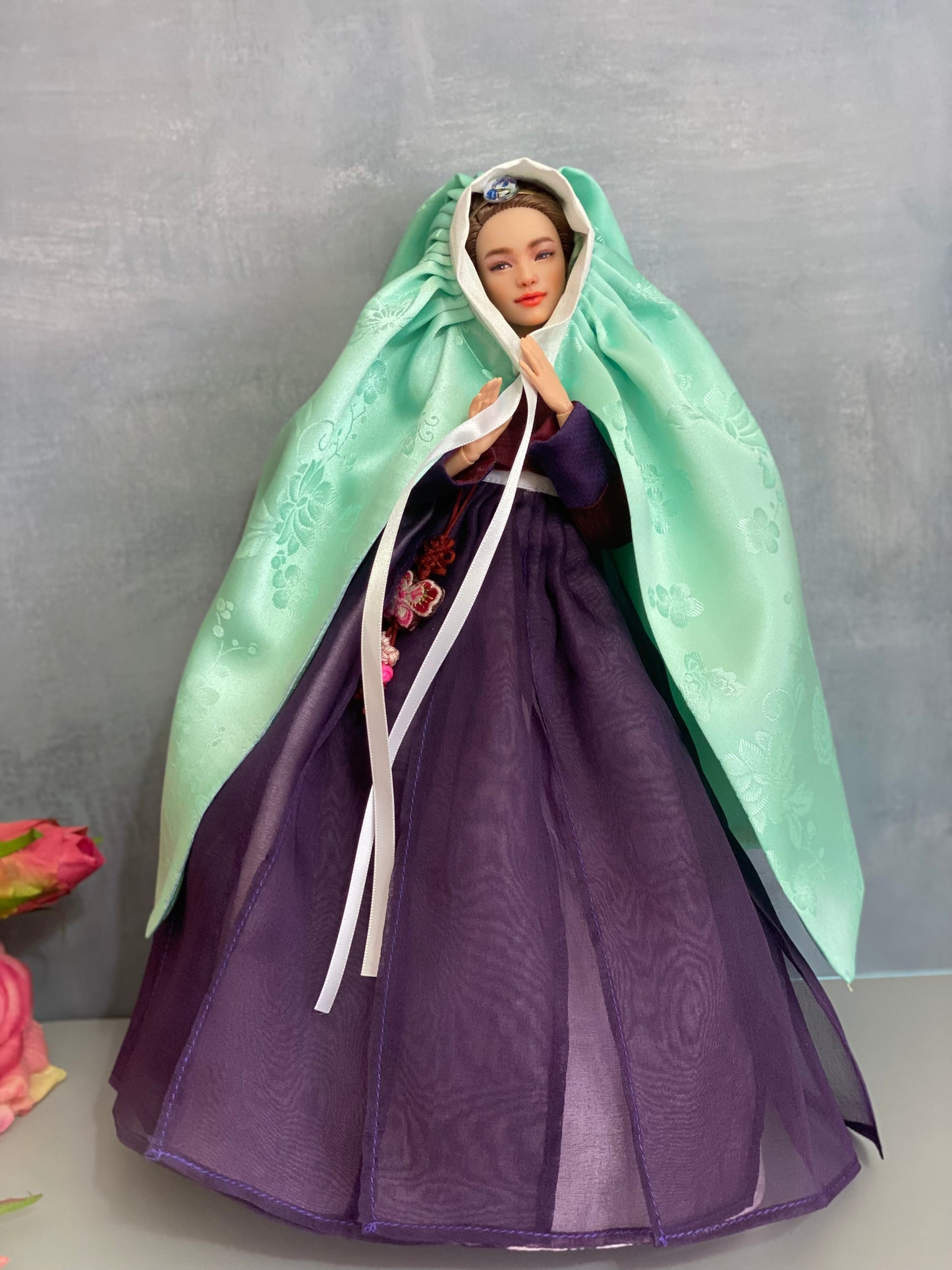 Doll Hanbok for 12"(30cm) doll- Sukechima(the headgear skirt) for Hanbok