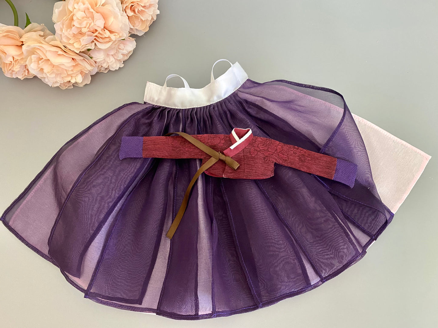 Doll Hanbok for 12"(30cm) doll- Purple Jeogori Hanbok set