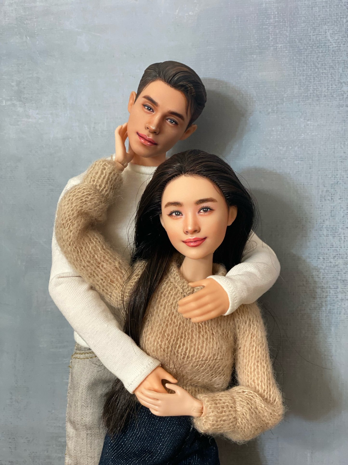 OOAK 12" female doll face repainted