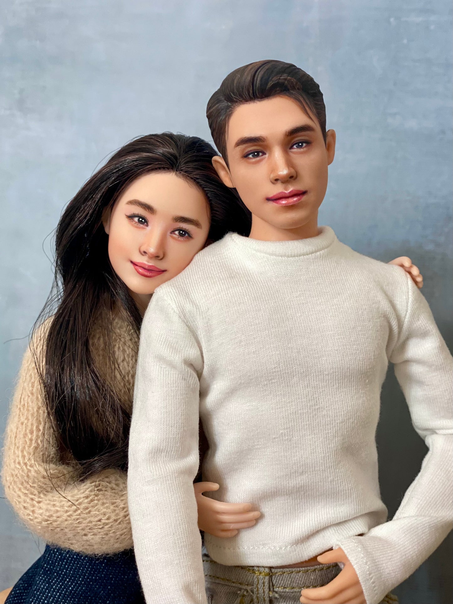 OOAK 12" female doll face repainted