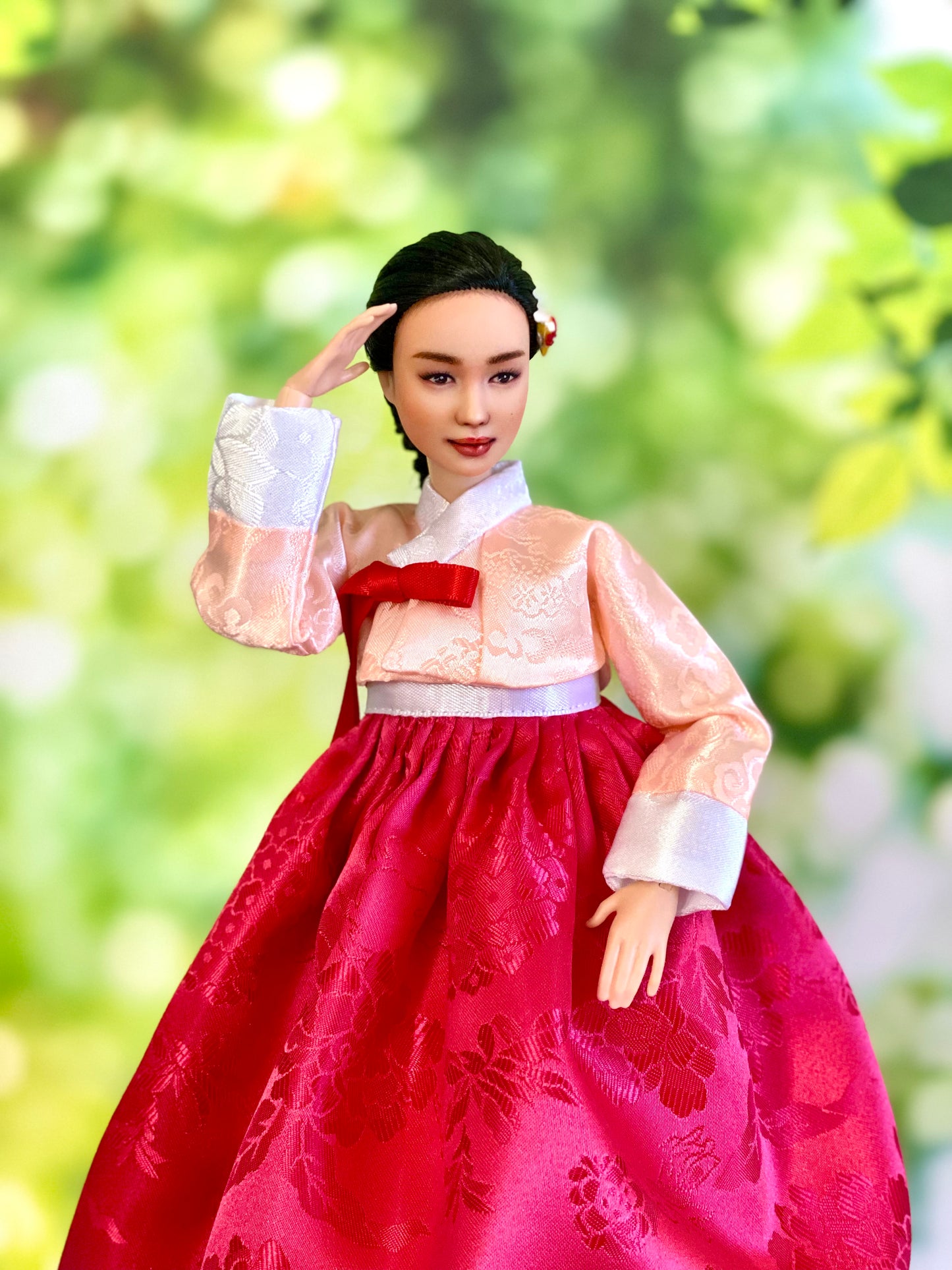 Mix & match doll Hanbok for 12"(30cm) doll- 2 types of Jeogori, skirt, under skirt