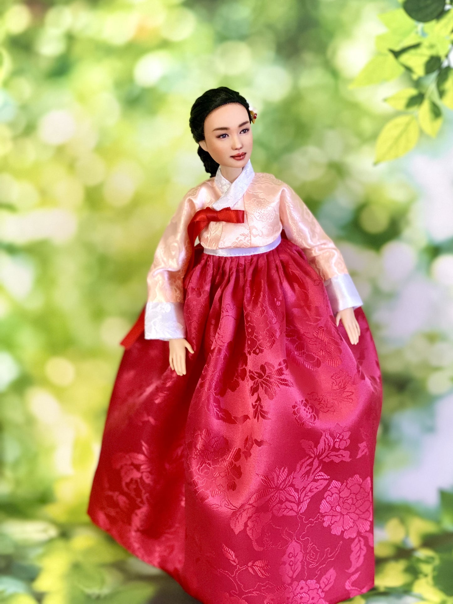 Mix & match doll Hanbok for 12"(30cm) doll- 2 types of Jeogori, skirt, under skirt