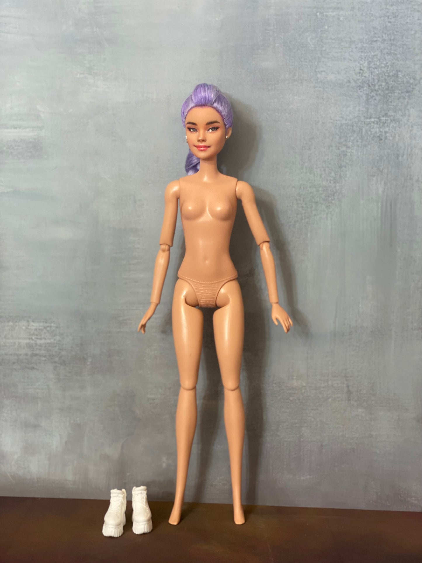 OOAK 12" doll face repainted (Inspired from Kpop demon hunters)