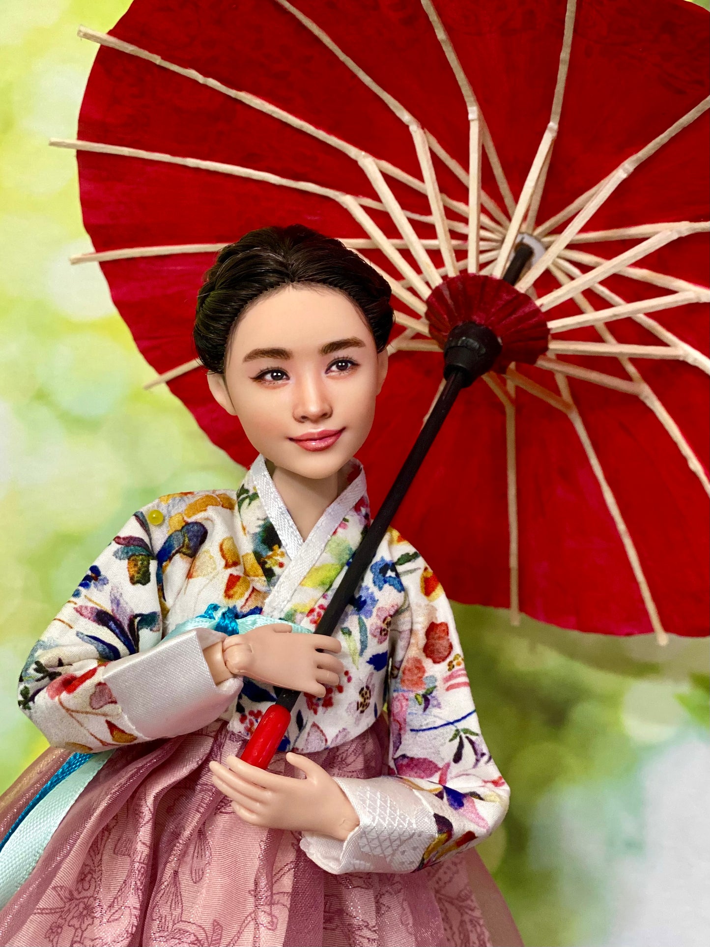 OOAK 12" female doll face repainted