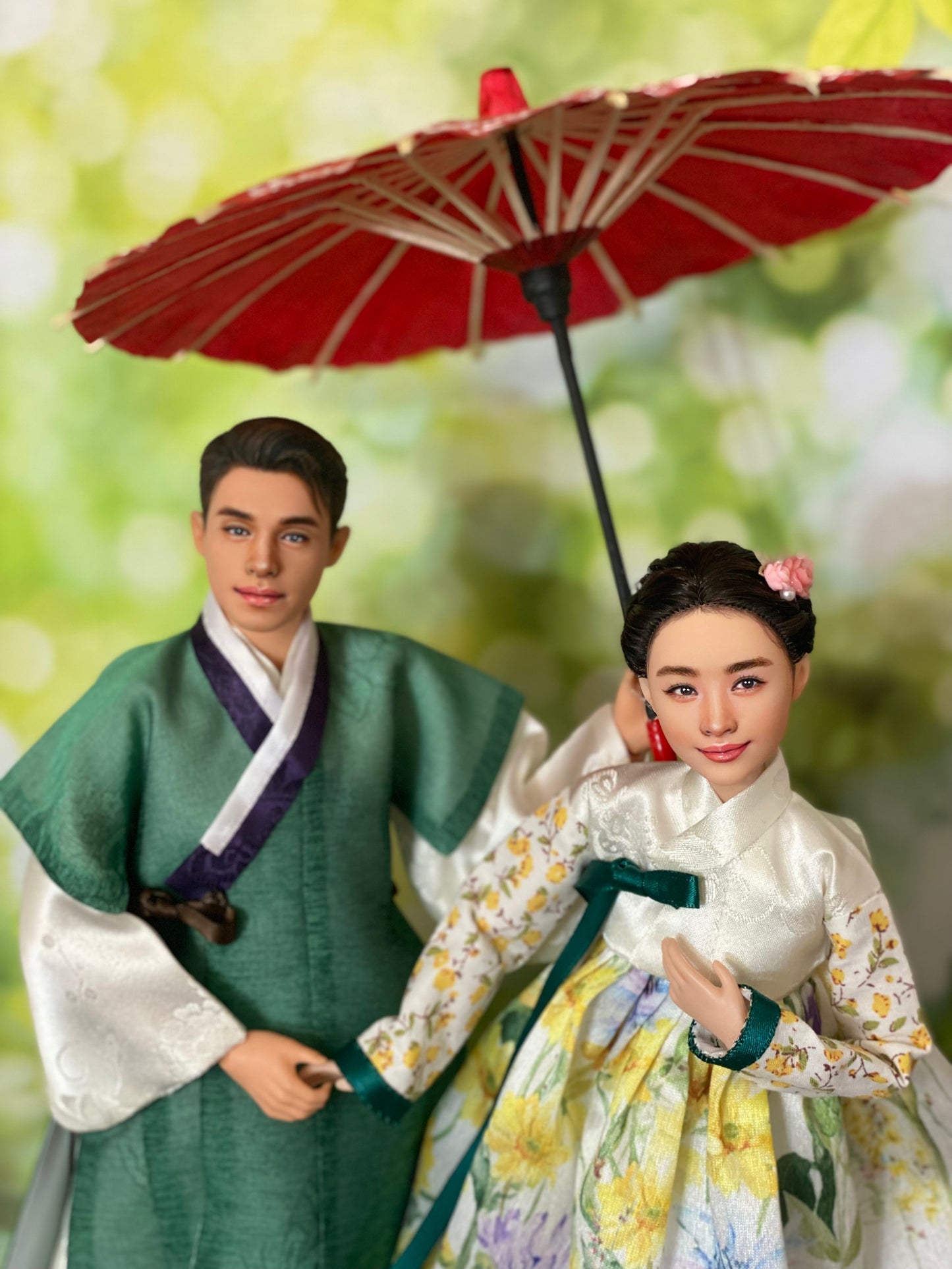 OOAK 12" female doll face repainted