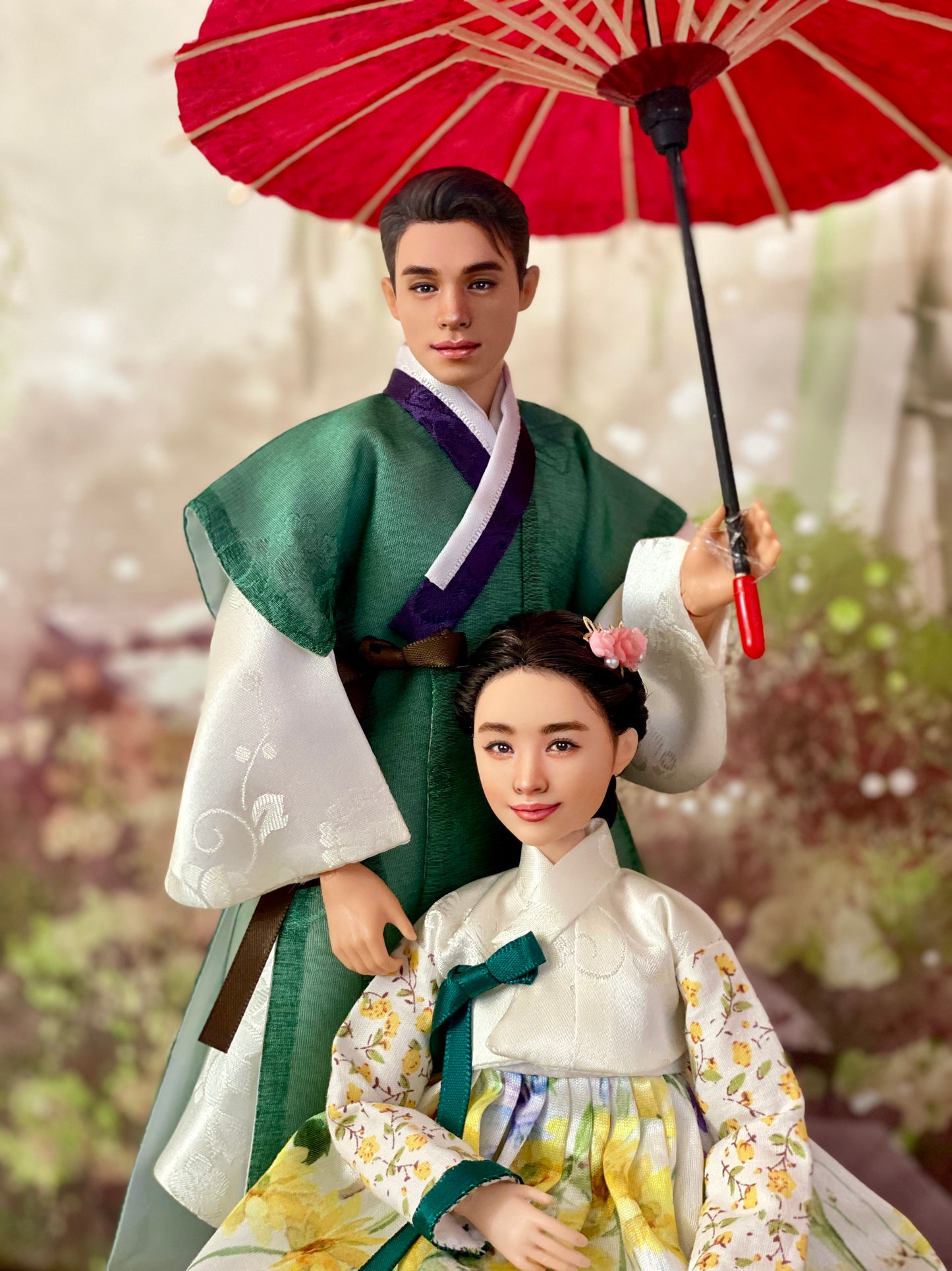 OOAK 12" female doll face repainted