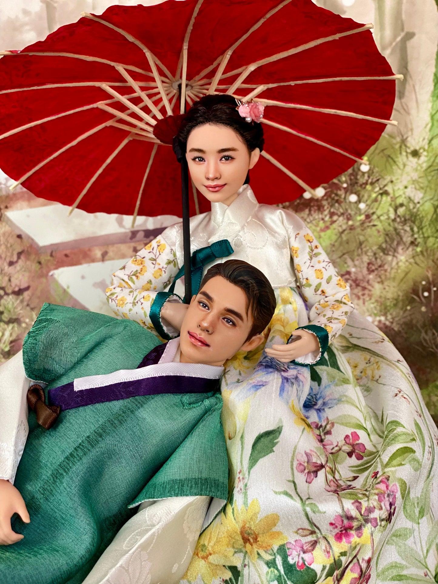 OOAK 12" female doll face repainted