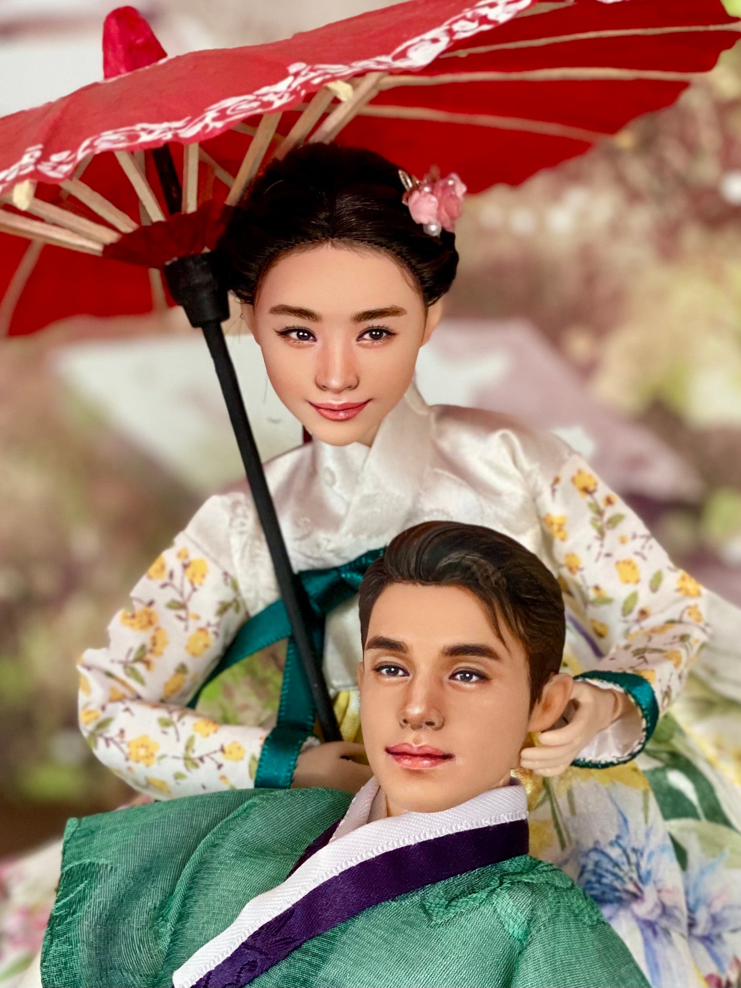 OOAK 12" female doll face repainted