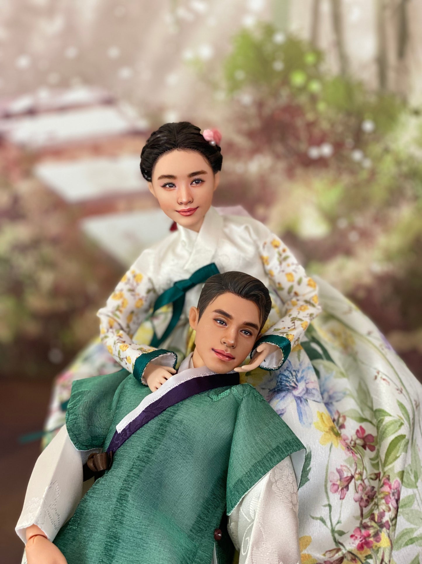 OOAK 12" female doll face repainted