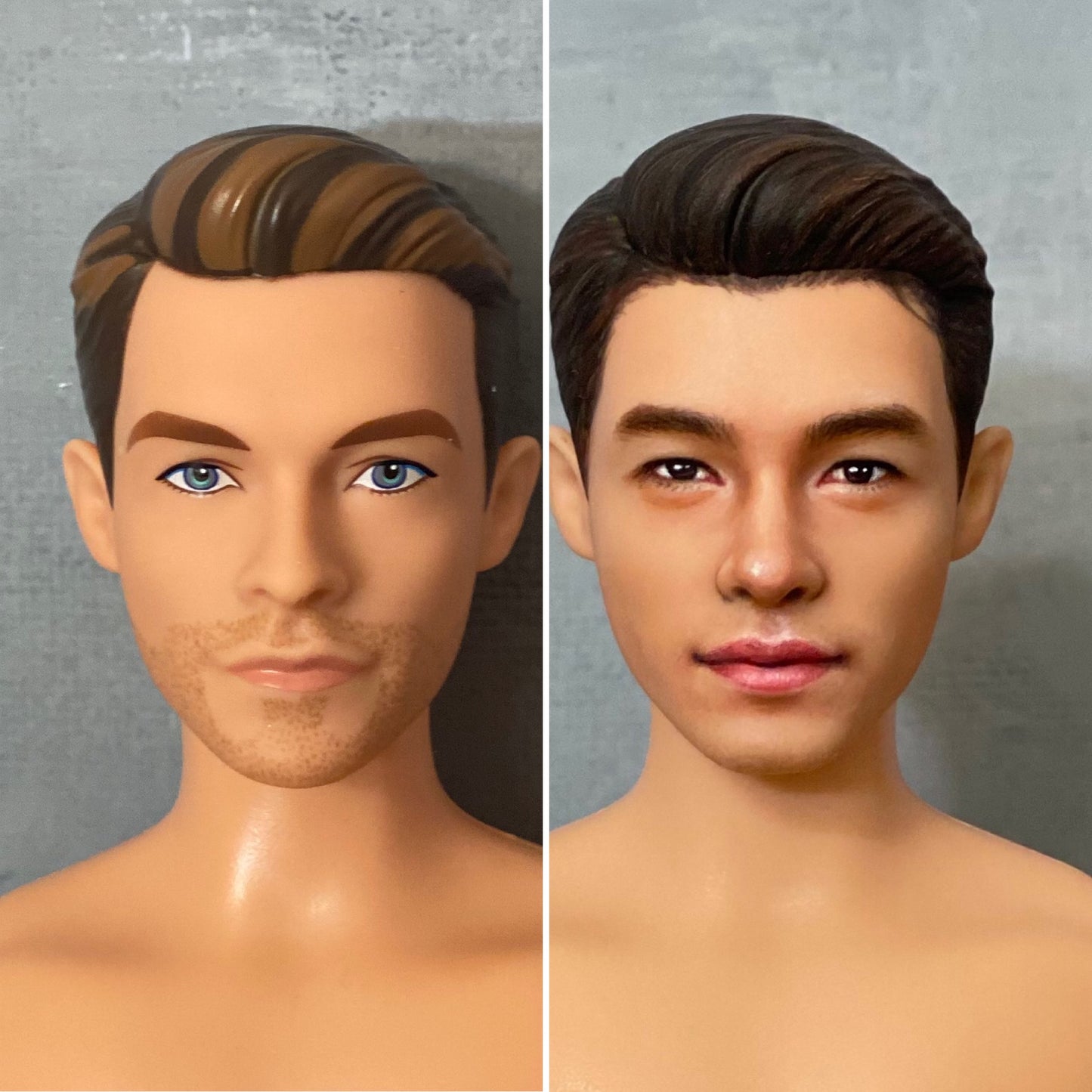 OOAK 12" male doll face repainted