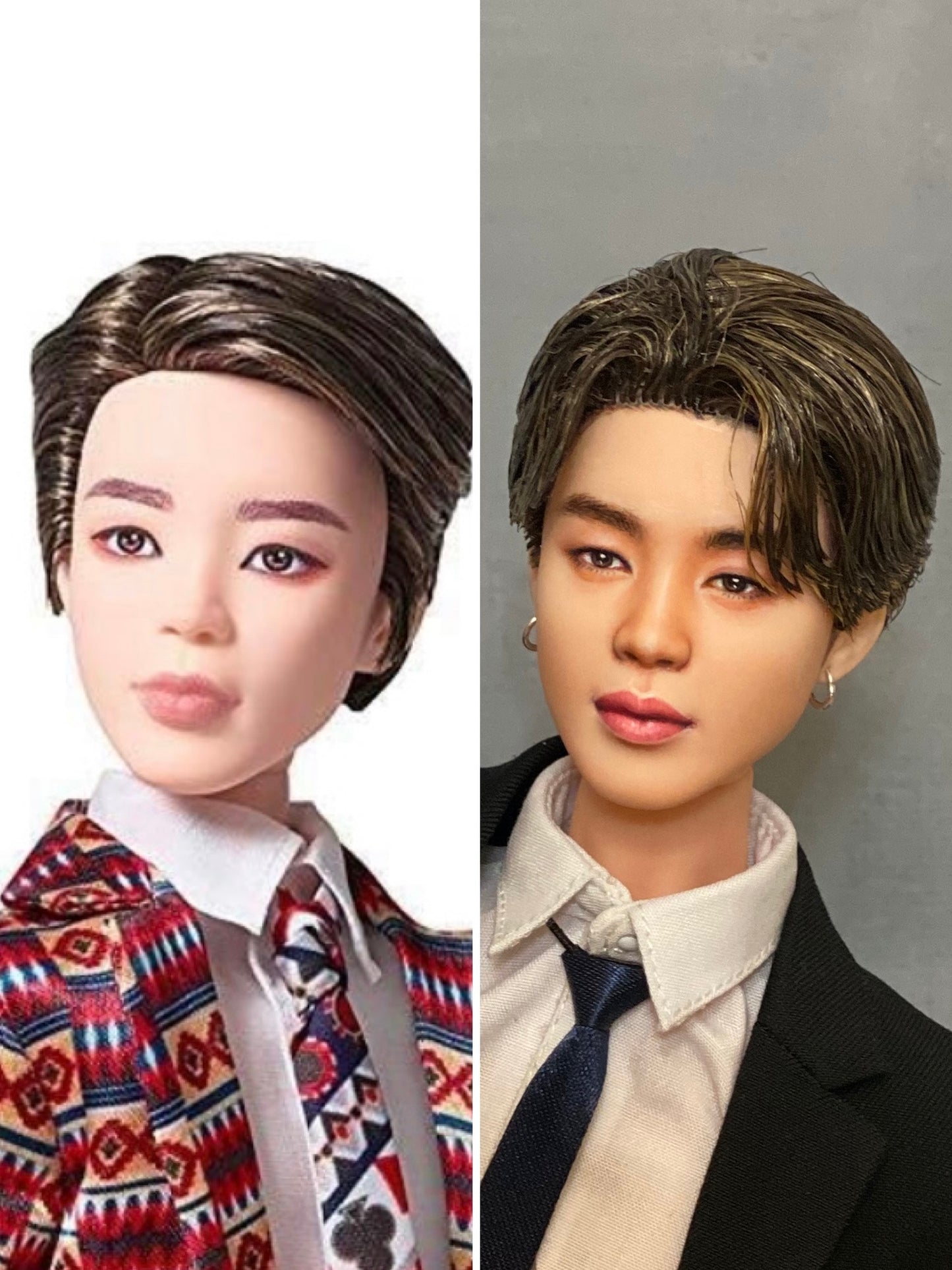 OOAK 12" male doll face repainted