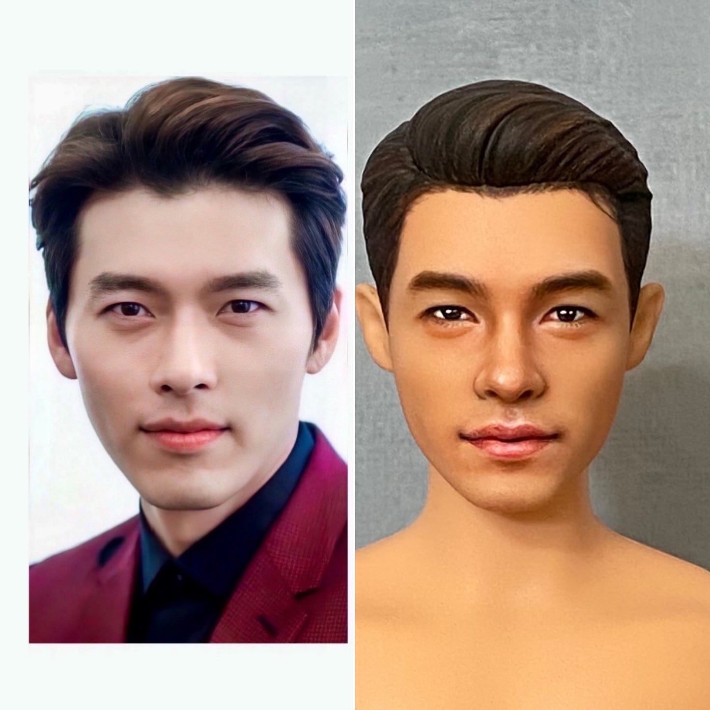 OOAK 12" male doll face repainted